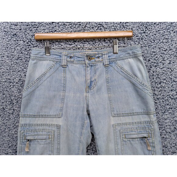 Old Navy Y2K Revival Capris Size 4 Low Rise Light Wash Straight Leg Retro Blue - Picture 3 of 14